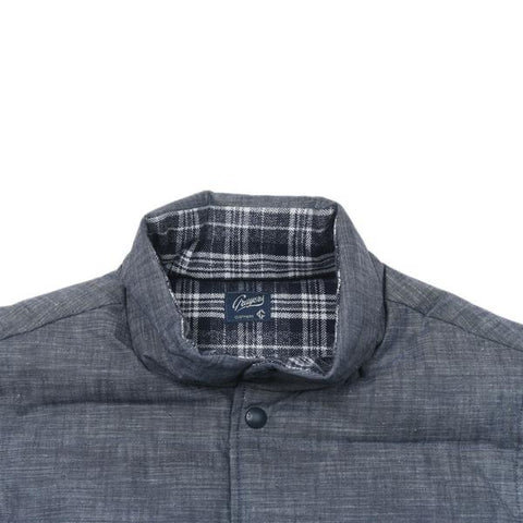 Campbell Quilted Reversible Down Vest - Blue Chambray Campbell Quilted Reversible Down Vest - Blue Chambray