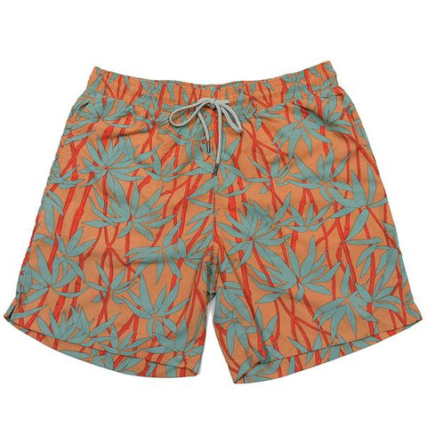 Bamboo Print Swim Trunk 7 Bamboo Print Swim Trunk 7"