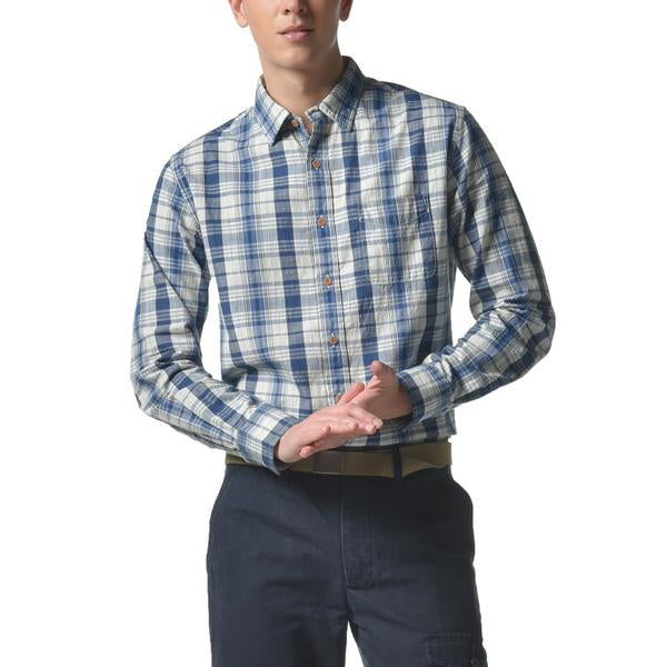 Stanley Indigo Slub Madras Shirt Stanley Indigo Slub Madras Shirt