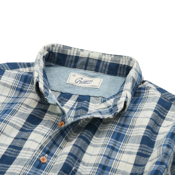 Stanley Indigo Slub Madras Shirt Stanley Indigo Slub Madras Shirt