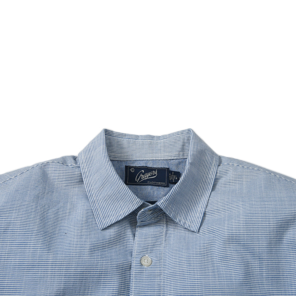 Stewart Microstripe Summer Chambray Shirt Stewart Microstripe Summer Chambray Shirt
