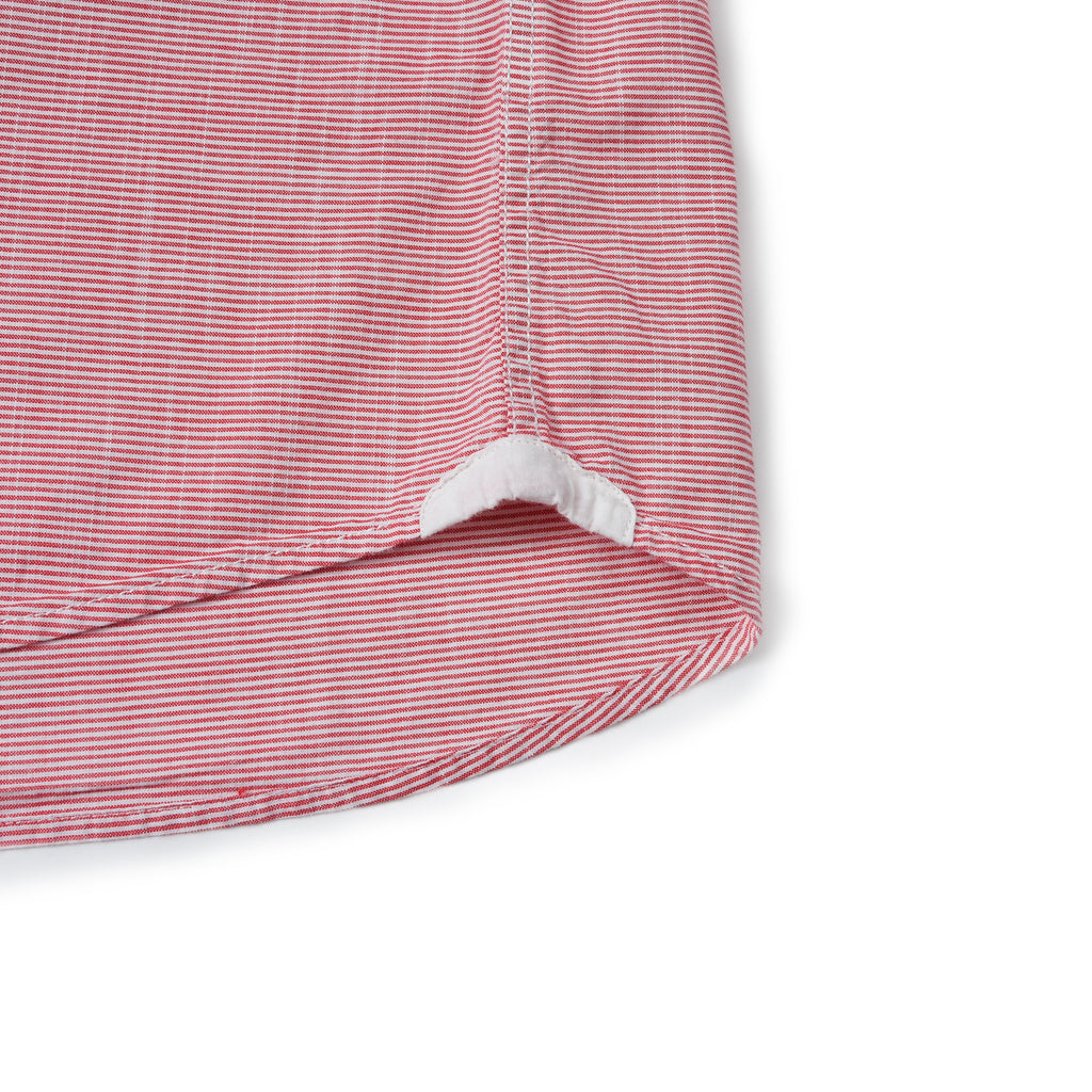 Stewart Microstripe Summer Chambray Shirt- Red Cream Stripe SLIM FIT Stewart Microstripe Summer Chambray Shirt- Red Cream Stripe SLIM FIT