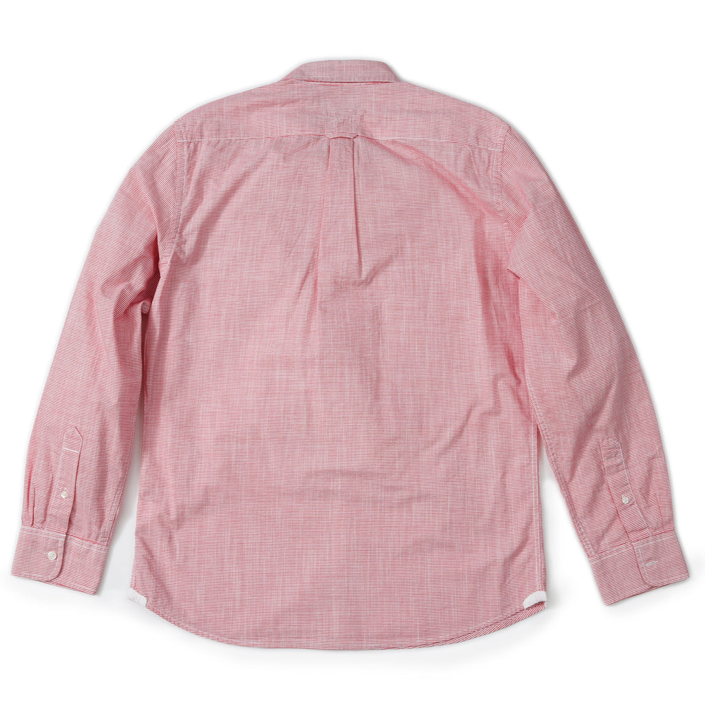Stewart Microstripe Summer Chambray Shirt- Red Cream Stripe SLIM FIT Stewart Microstripe Summer Chambray Shirt- Red Cream Stripe SLIM FIT