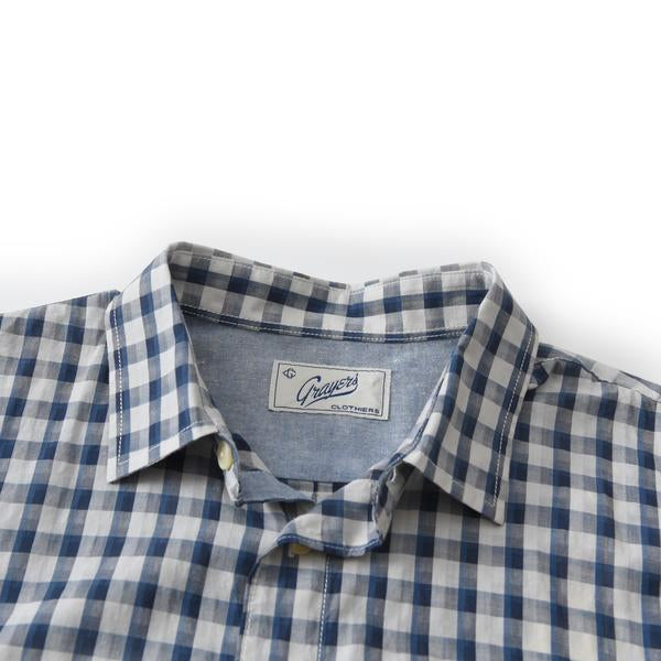 Grange Shadow Gingham Short Sleeve Shirt Grange Shadow Gingham Short Sleeve Shirt