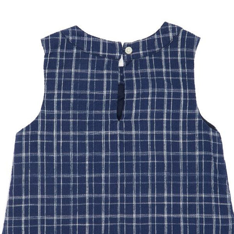 Girl's Navy Indigo Madras Dress Girl