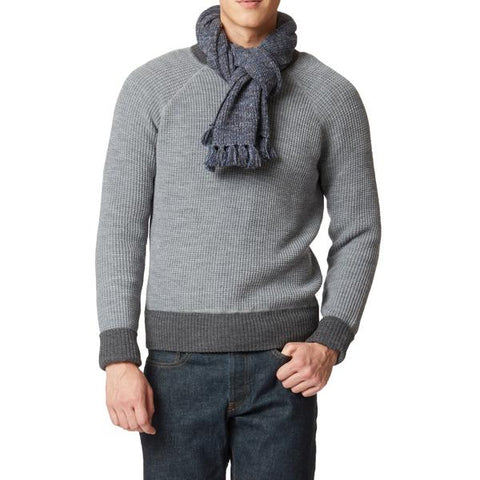 Knitted Marl Wool Linen Scarf
