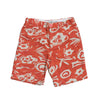 Boy's Red Floral Print Short