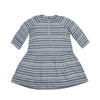 Girl's 3/4 Sleeve Drop Waist Dress
