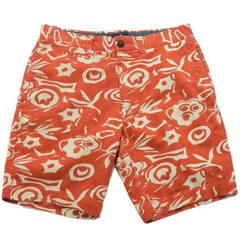 Red Floral Print Short