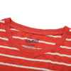 Red Engineered Stripe Tee