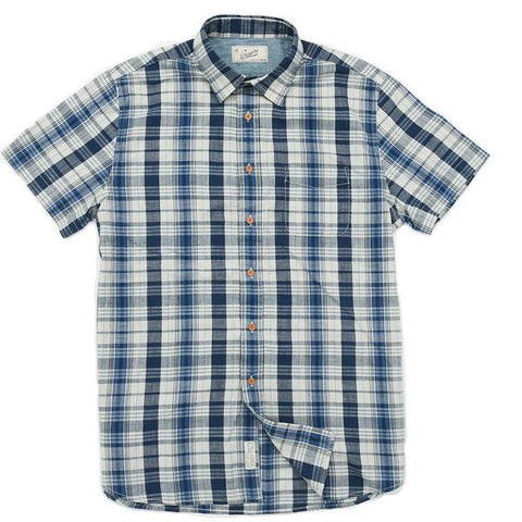 Stanley Indigo Slub Madras Short Sleeve Shirt