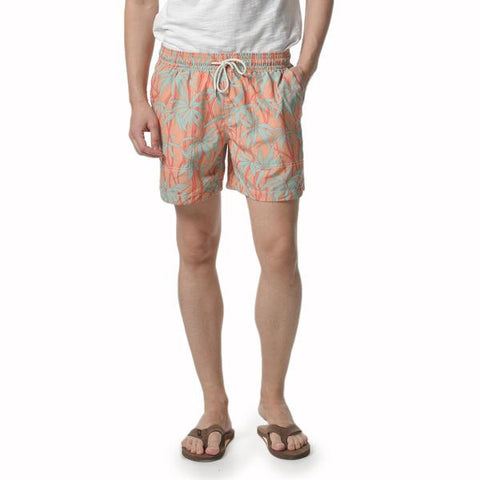 Bamboo Print Swim Trunk 7"