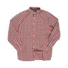 Clifton Red and Navy Slub Poplin Shirt