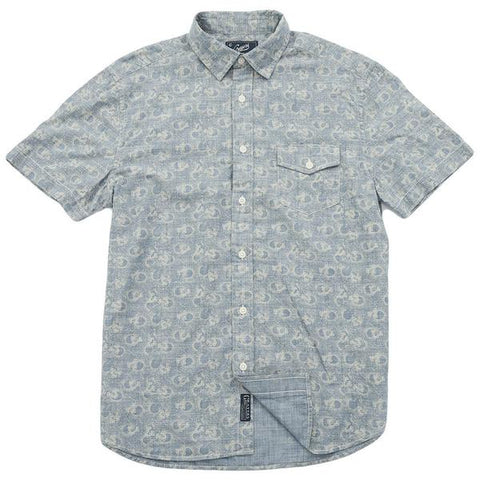 Pattison Printed Chambray Short Sleeve Shirt