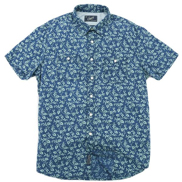 Izzy Indigo Print Shirt Short Sleeve Shirt